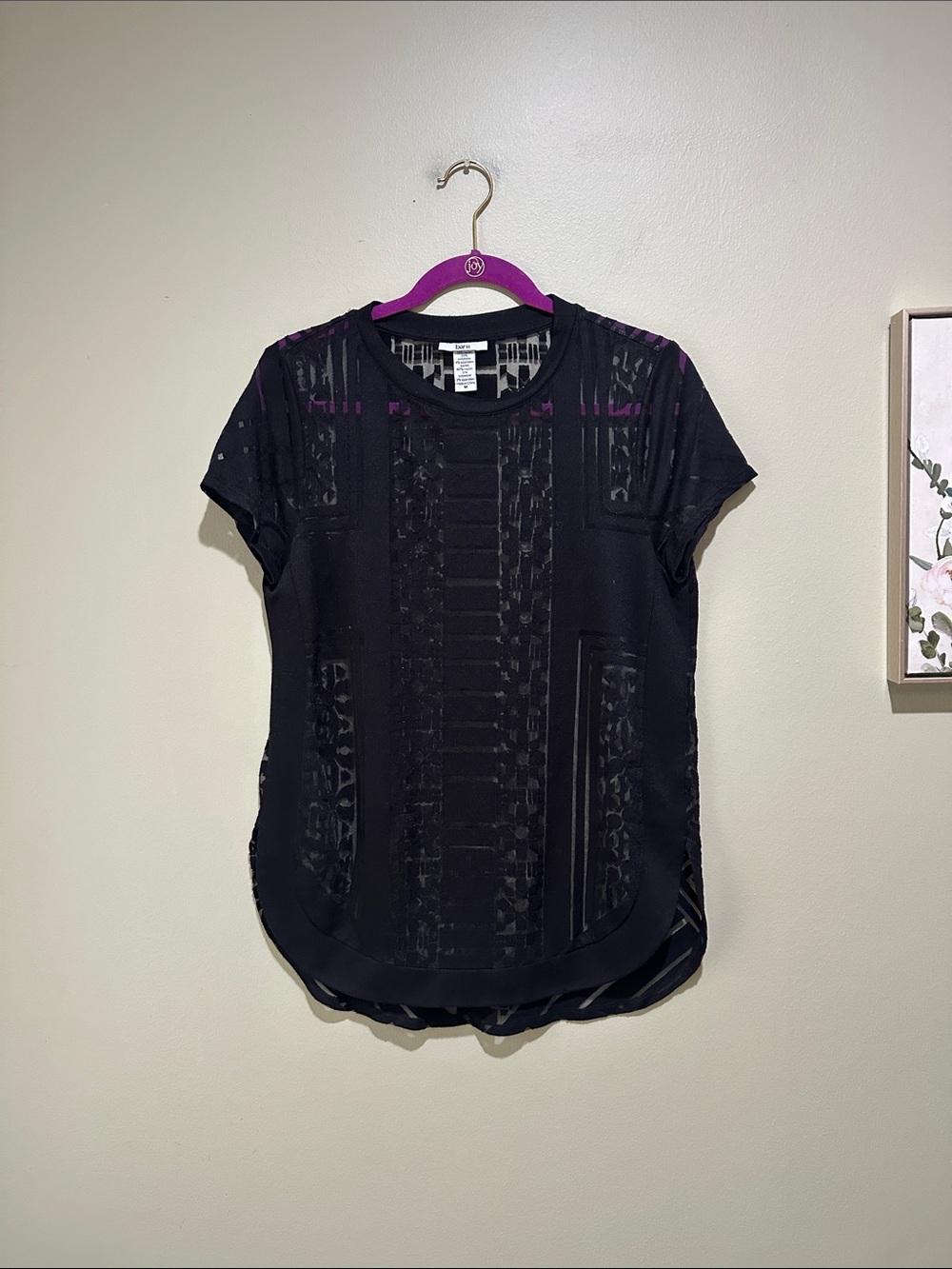🌹Bar lll black sheer t shirt